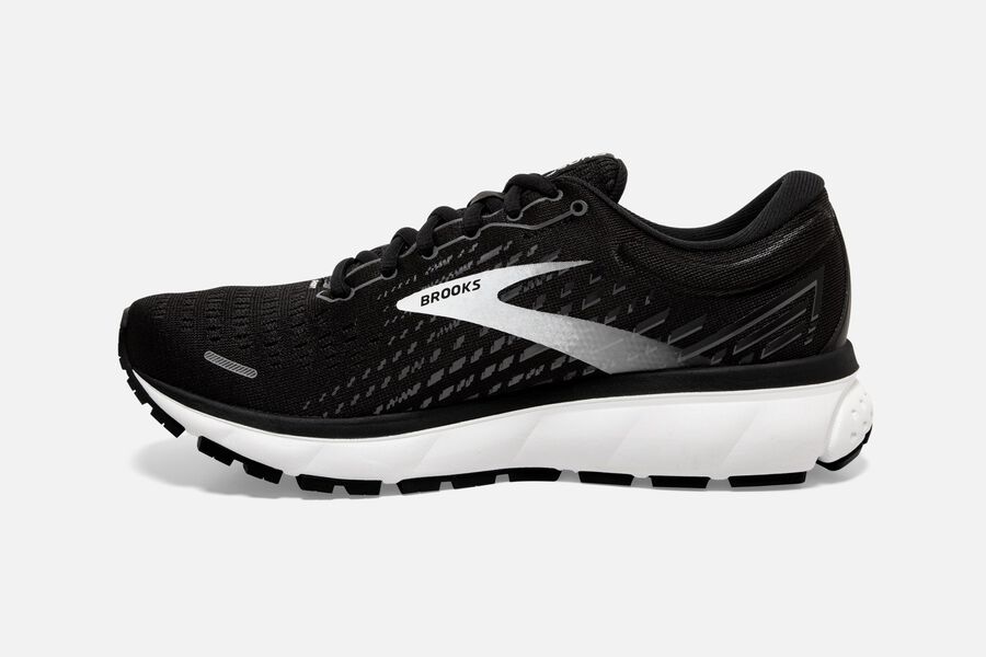 Ghost 13 Road Brooks Running Shoes NZ Womens - Black/White - SGBCAY-257